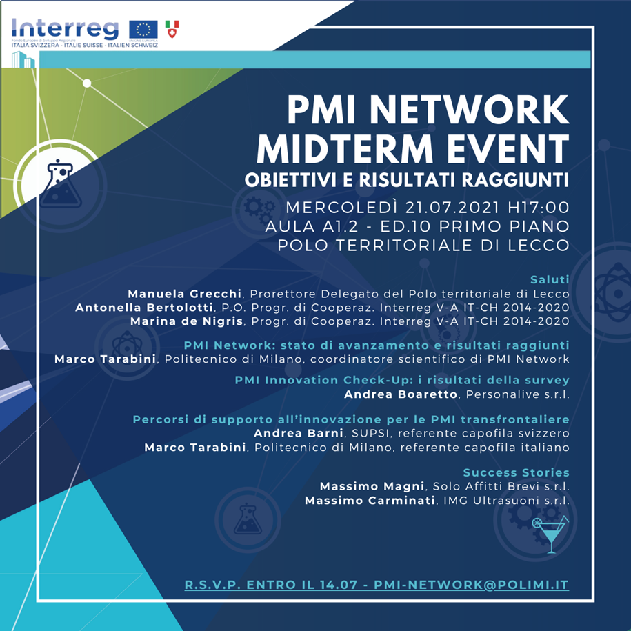 PMI NETWORK MIDTERM EVENT – mercoledì 21 luglio ’21 ore 17.00