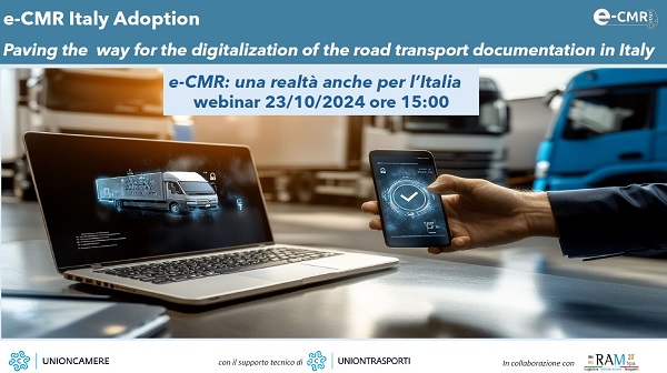 Webinar “e-CMR: una realtà anche per l’Italia” 23/10/2024