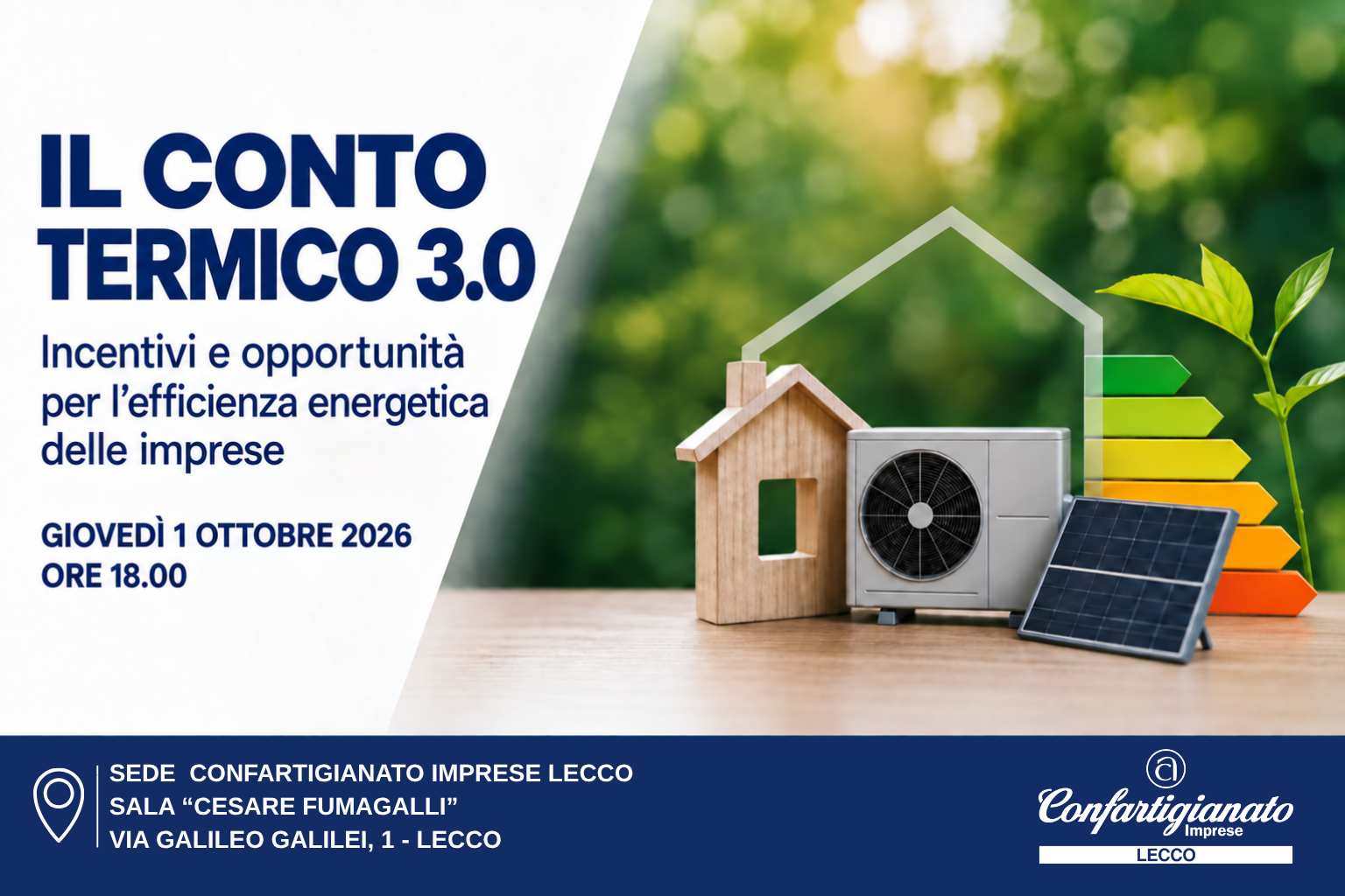 Il Conto Termico 3.0 - Seminario ibrido 01/10/26 ore 18.00
